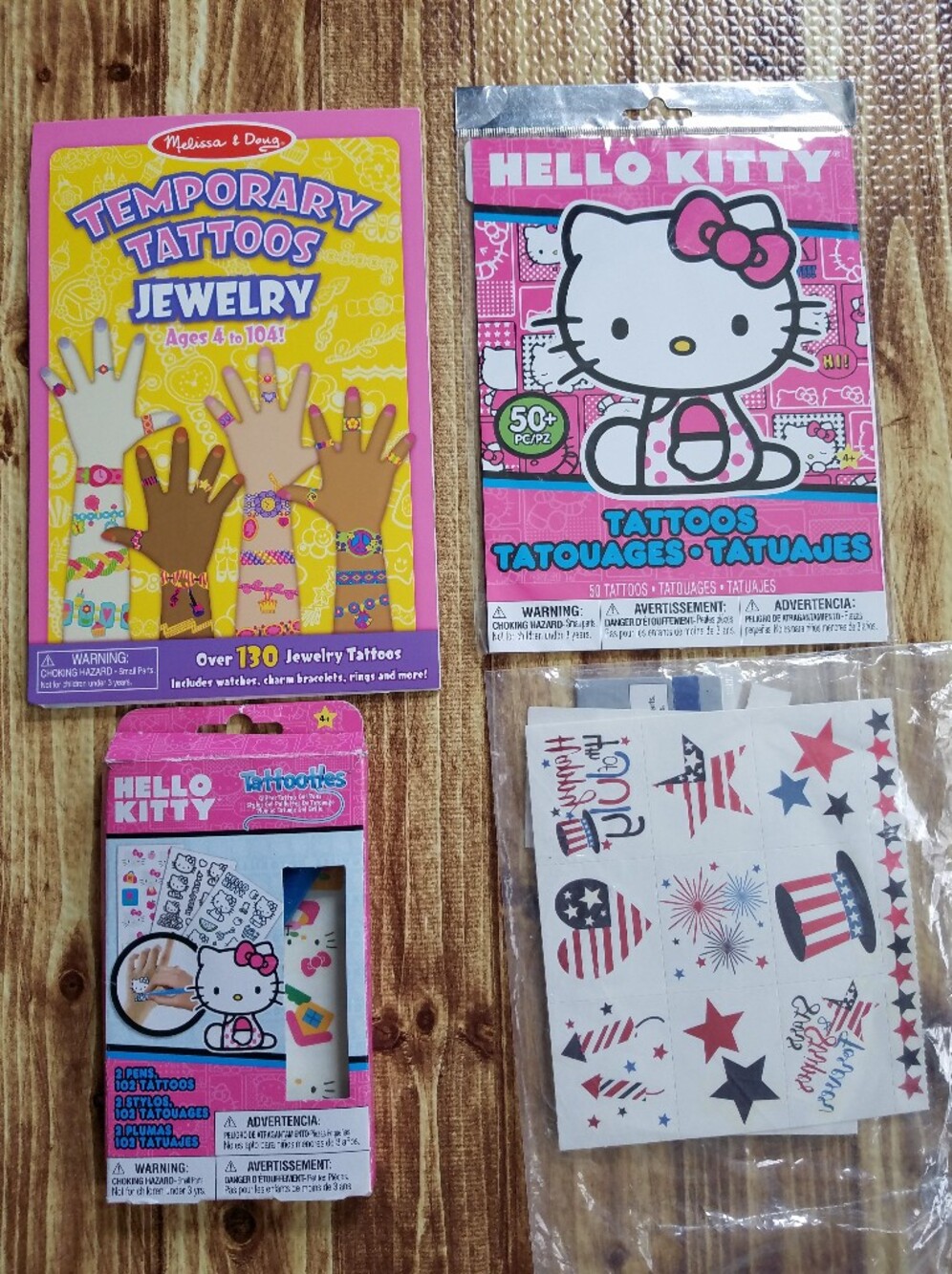 Hello Kitty Kids Temporary Tattoo Set - Pink Melissa & Doug 4th Of July